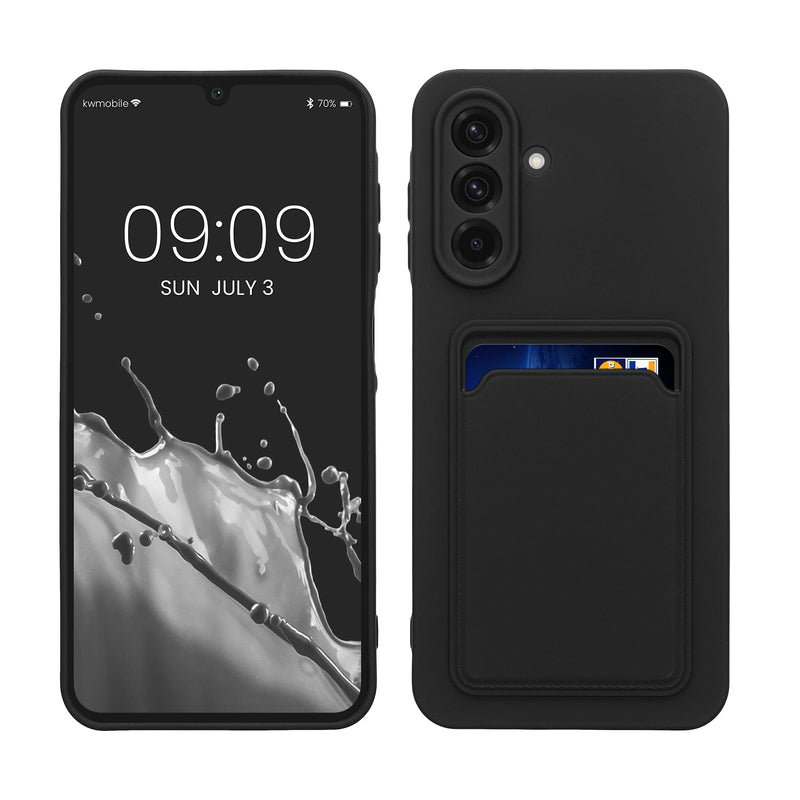 kwmobile Handyhülle kompatibel mit Samsung Galaxy A26 5G Hülle - Handy Cover mit Fach für Karten - in Schwarz Schwarz  