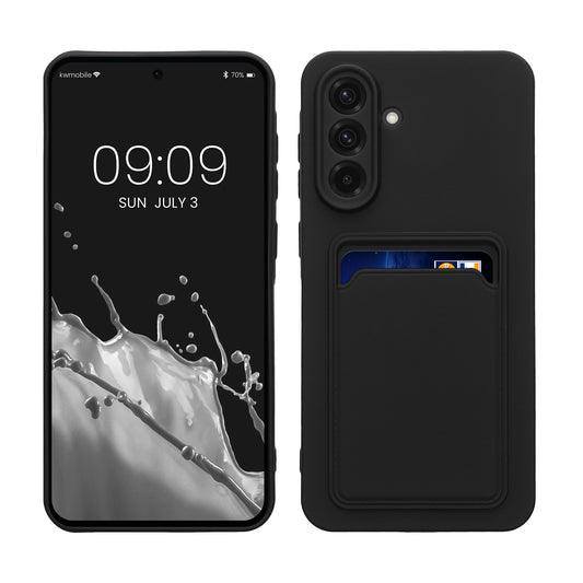 kwmobile Handyhülle kompatibel mit Samsung Galaxy A36 5G Hülle - Handy Cover mit Fach für Karten - in Schwarz Schwarz  