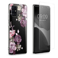 kwmobile Case Compatible with Samsung Galaxy A51 Phone Case Silicone Cover transparent With Glass Screen Protector