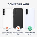 kwmobile Case Compatible with Samsung Galaxy A36 5G Phone Case with Glass Screen Protector Blossom and Roses Transparent