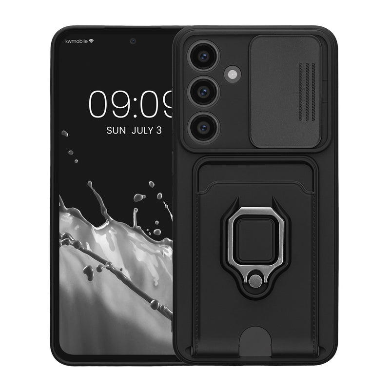 kwmobile Phone Case Compatible with Samsung Galaxy S24 FE Soft Case with Camera Protection Card Slot