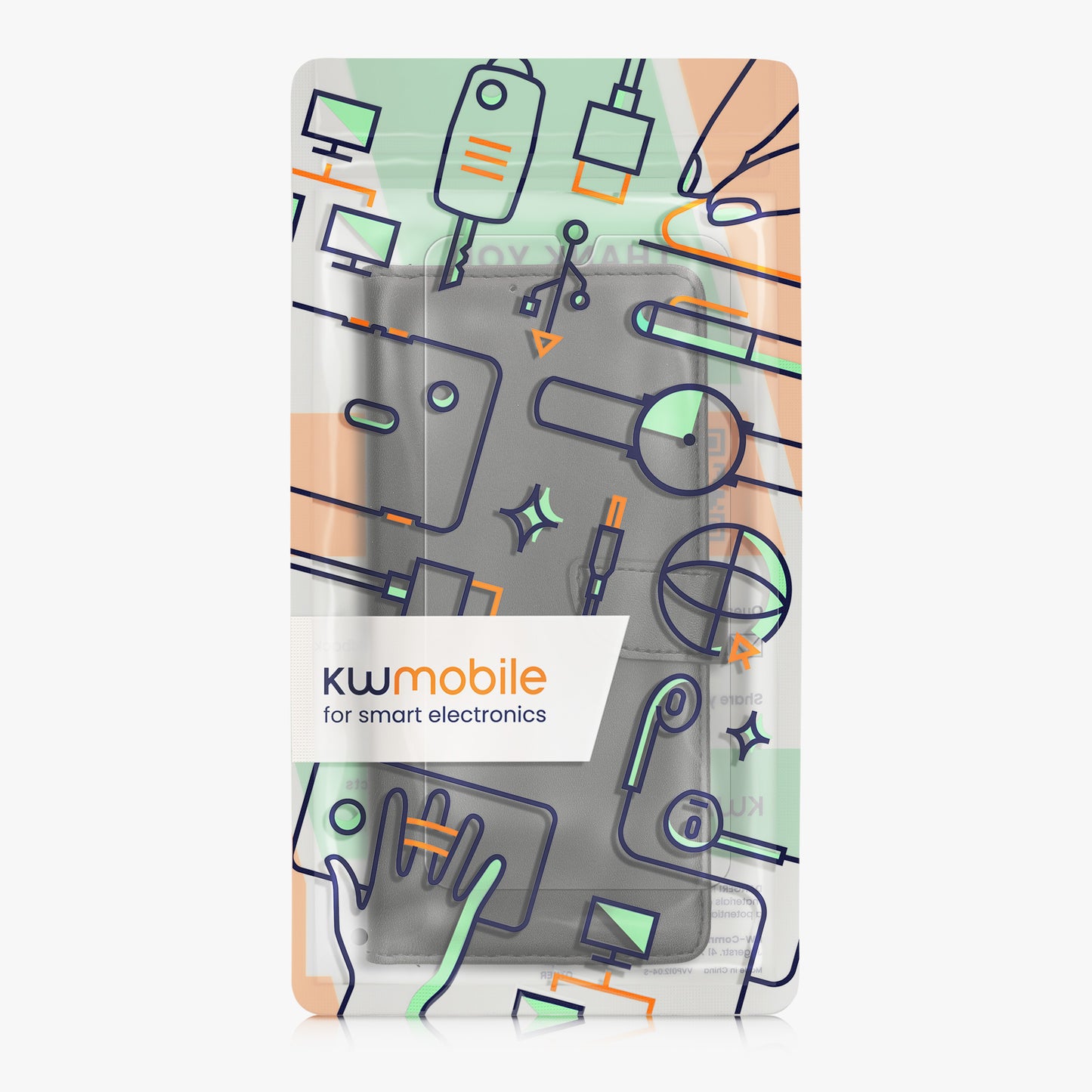 kwmobile Faux Leather Phone Case Compatible with Samsung Galaxy A16 5G - Wallet Protective Cover Made of PU Leather with Screen Protector and RFID Protection