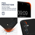 kwmobile Phone Case for Samsung Galaxy S24 Case with Finger Holder and Stand Protective Cover