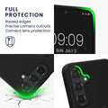 kwmobile Cell Phone Case for Samsung Galaxy S25 Plus Case with Finger Holder and Stand Protective Cover