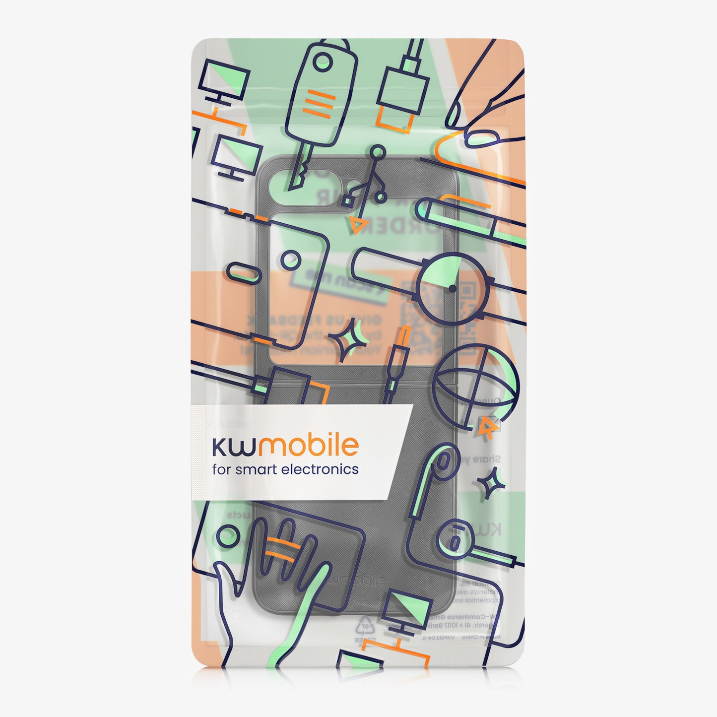 kwmobile Flip Hard Case Compatible with Samsung Galaxy Z Flip6 - Case for Foldable Phone - Phone Cover