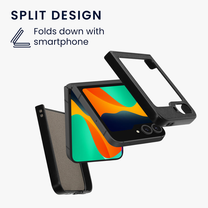 kwmobile Flip Hard Case Compatible with Samsung Galaxy Z Flip6 - Case for Foldable Phone - Phone Cover