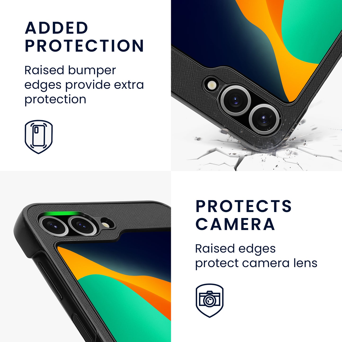 kwmobile Flip Hard Case Compatible with Samsung Galaxy Z Flip6 - Case for Foldable Phone - Phone Cover