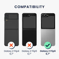 kwmobile Flip Hard Case Compatible with Samsung Galaxy Z Flip6 - Case for Foldable Phone - Phone Cover