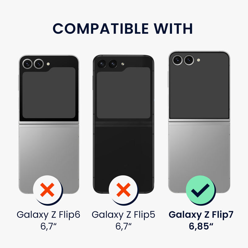 kwmobile Flip Hard Case compatible with Samsung Galaxy Z Flip7 - Case for Foldable Phone - Phone Cover