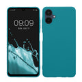 kwmobile Hülle kompatibel mit Samsung Galaxy A06 Hülle - weiches TPU Silikon Case - Cover geeignet für kabelloses Laden - Petrol matt Petrol matt  