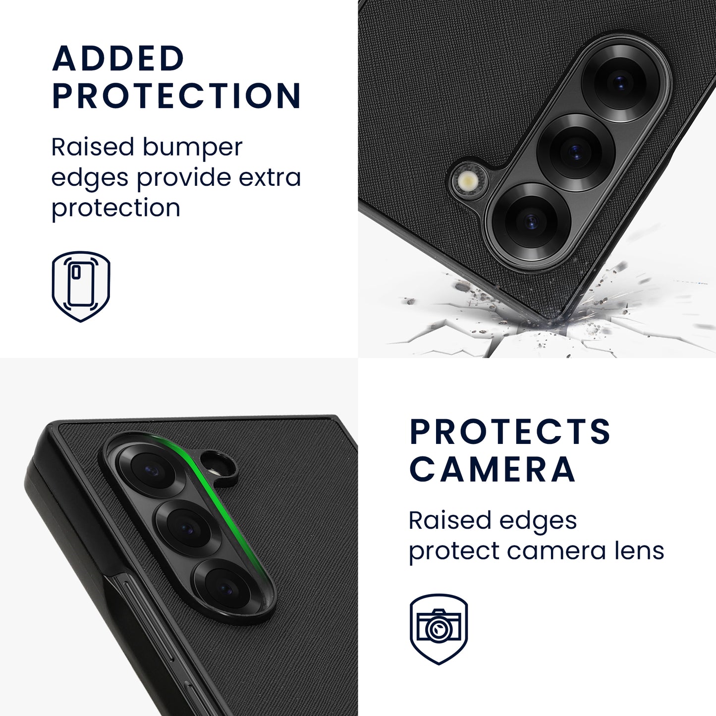 kwmobile Flip Hard Case Compatible with Samsung Galaxy Z Fold6 - Cover for Foldable Phone - Phone Case