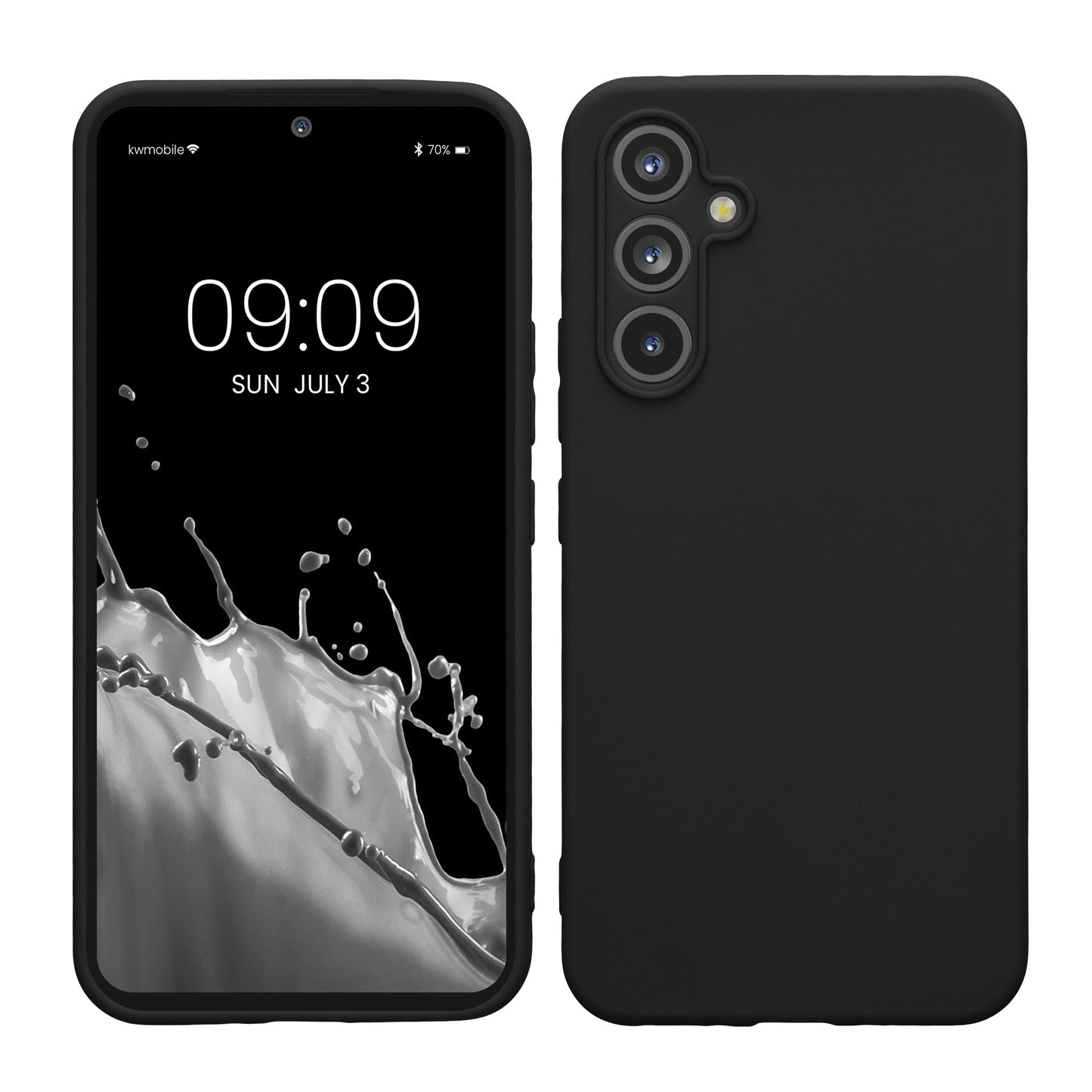 kwmobile Handyhülle kompatibel mit Samsung Galaxy A54 5G Hülle - Handy Case aus weichem Silikon in Schwarz Schwarz  