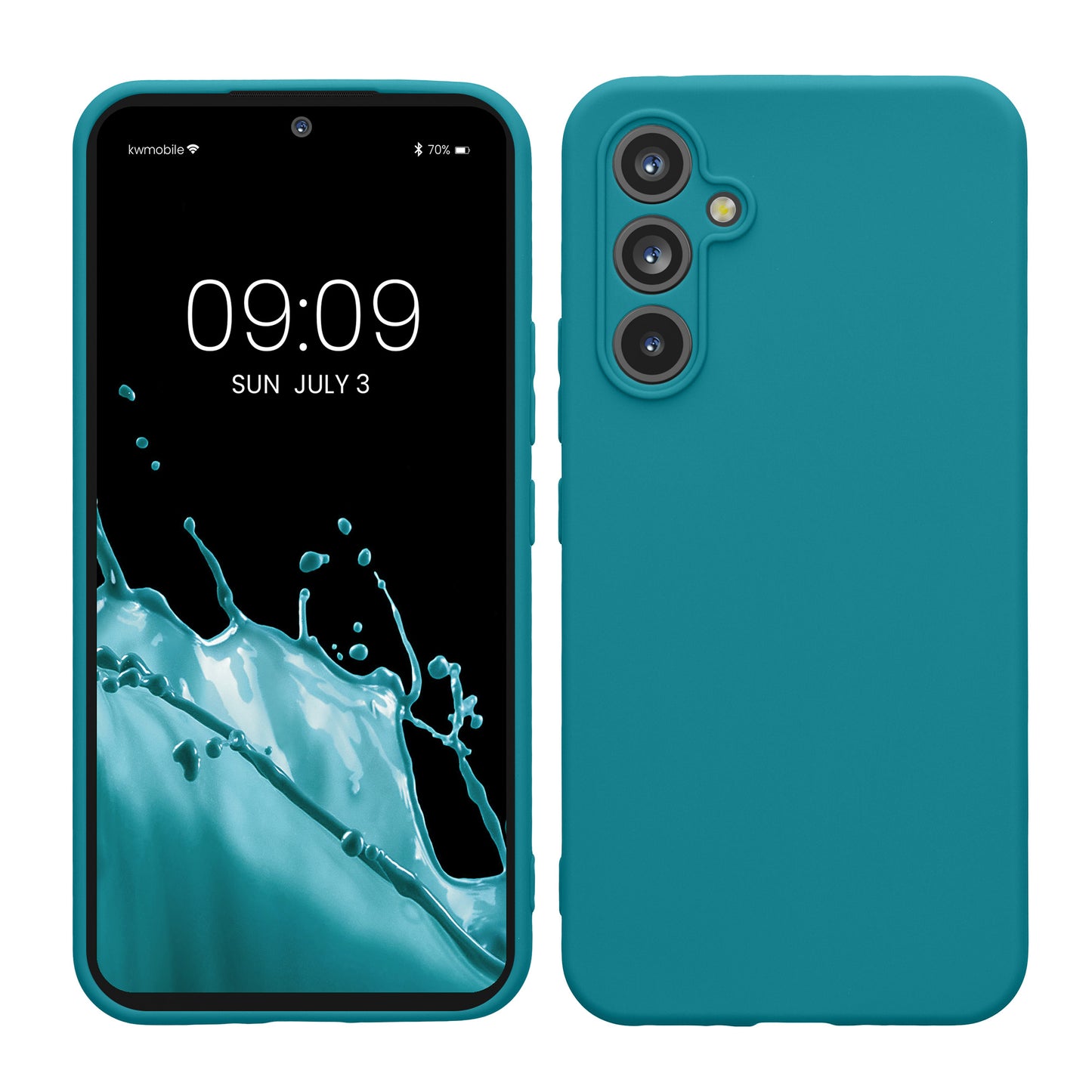 kwmobile Handyhülle kompatibel mit Samsung Galaxy A54 5G Hülle - Handy Case aus weichem Silikon in Petrol matt Petrol matt  
