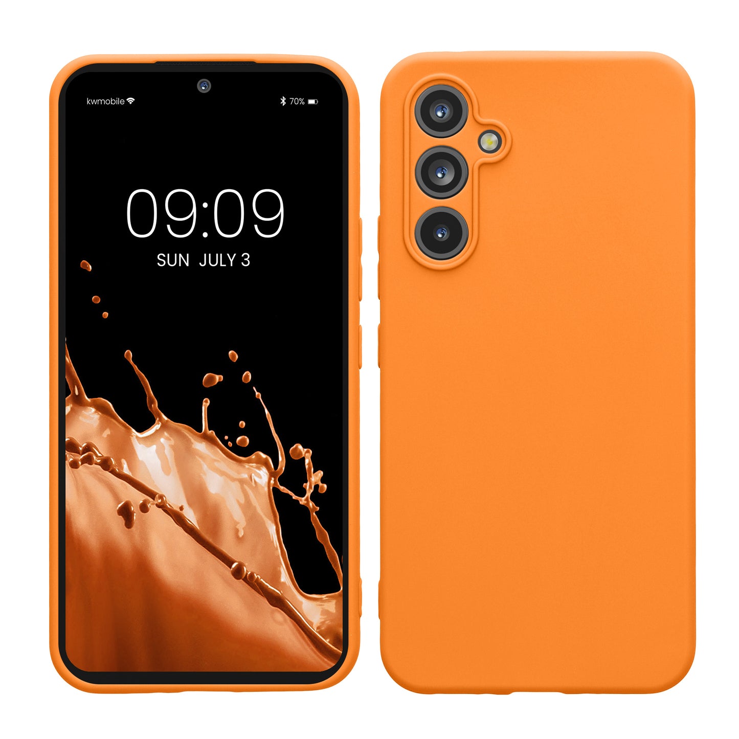 kwmobile Handyhülle kompatibel mit Samsung Galaxy A54 5G Hülle - Handy Case aus weichem Silikon in Fruity Orange Fruity Orange  