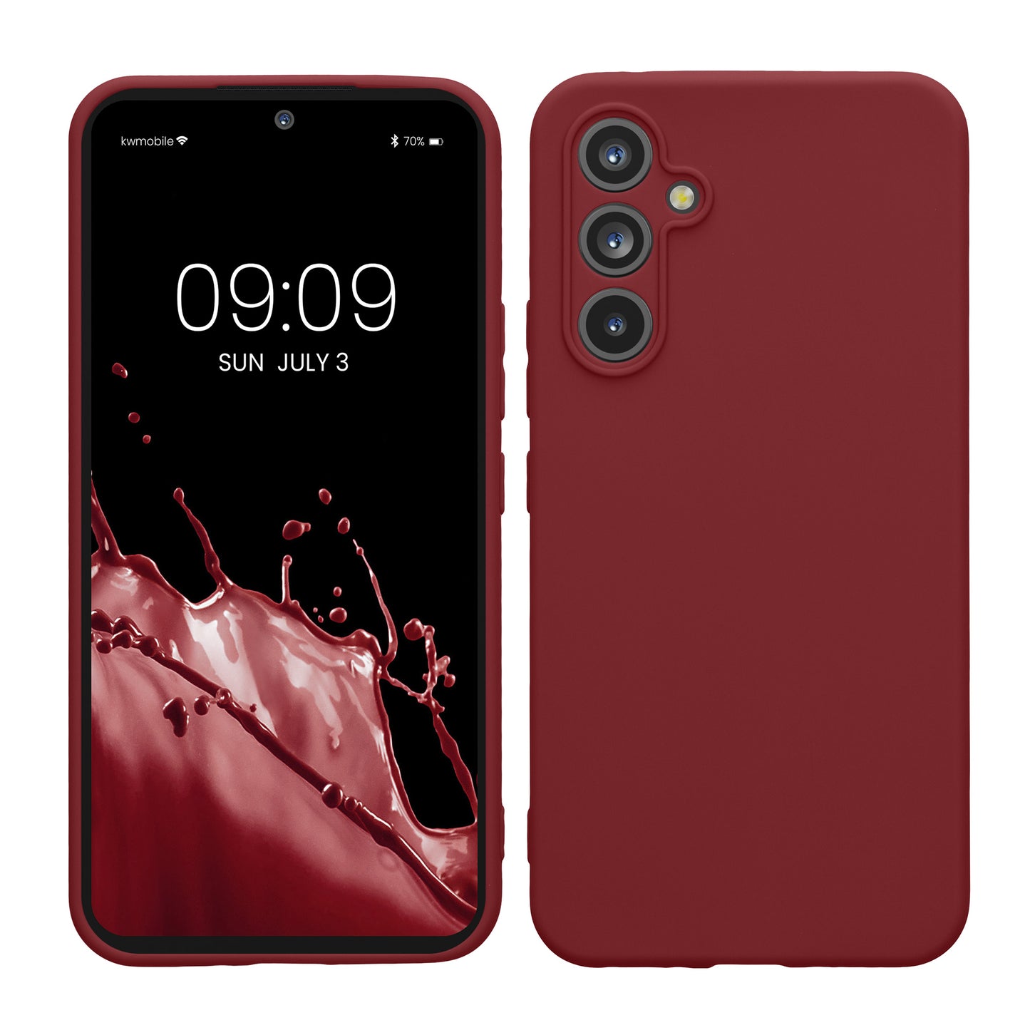 kwmobile Handyhülle kompatibel mit Samsung Galaxy A54 5G Hülle - Handy Case aus weichem Silikon in Bordeaux Violett Bordeaux Violett  