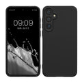 kwmobile Handyhülle kompatibel mit Samsung Galaxy A55 5G Hülle - Handy Case aus weichem Silikon in Schwarz Schwarz  