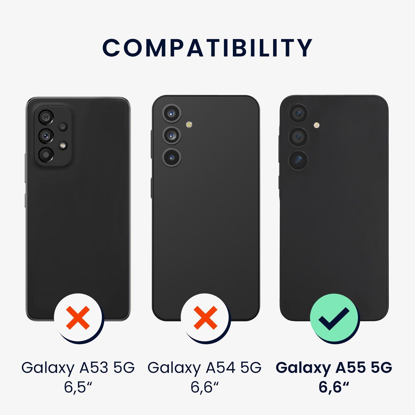 kwmobile Phone Case for Samsung Galaxy A55 5G - Soft Silicone Case - Protective Cover