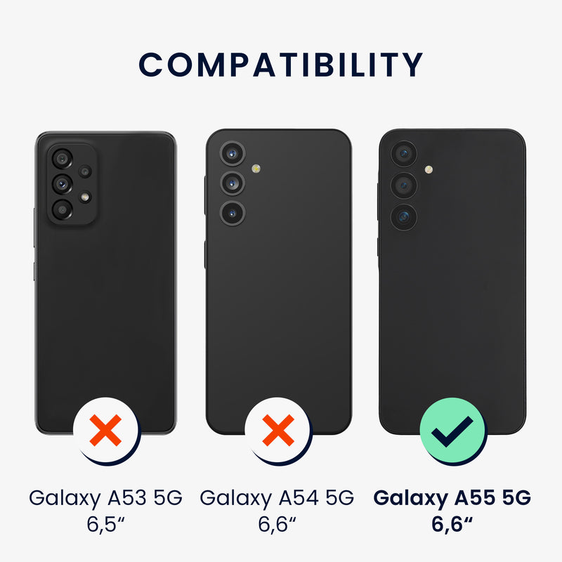 kwmobile Phone Case for Samsung Galaxy A55 5G - Soft Silicone Case - Protective Cover