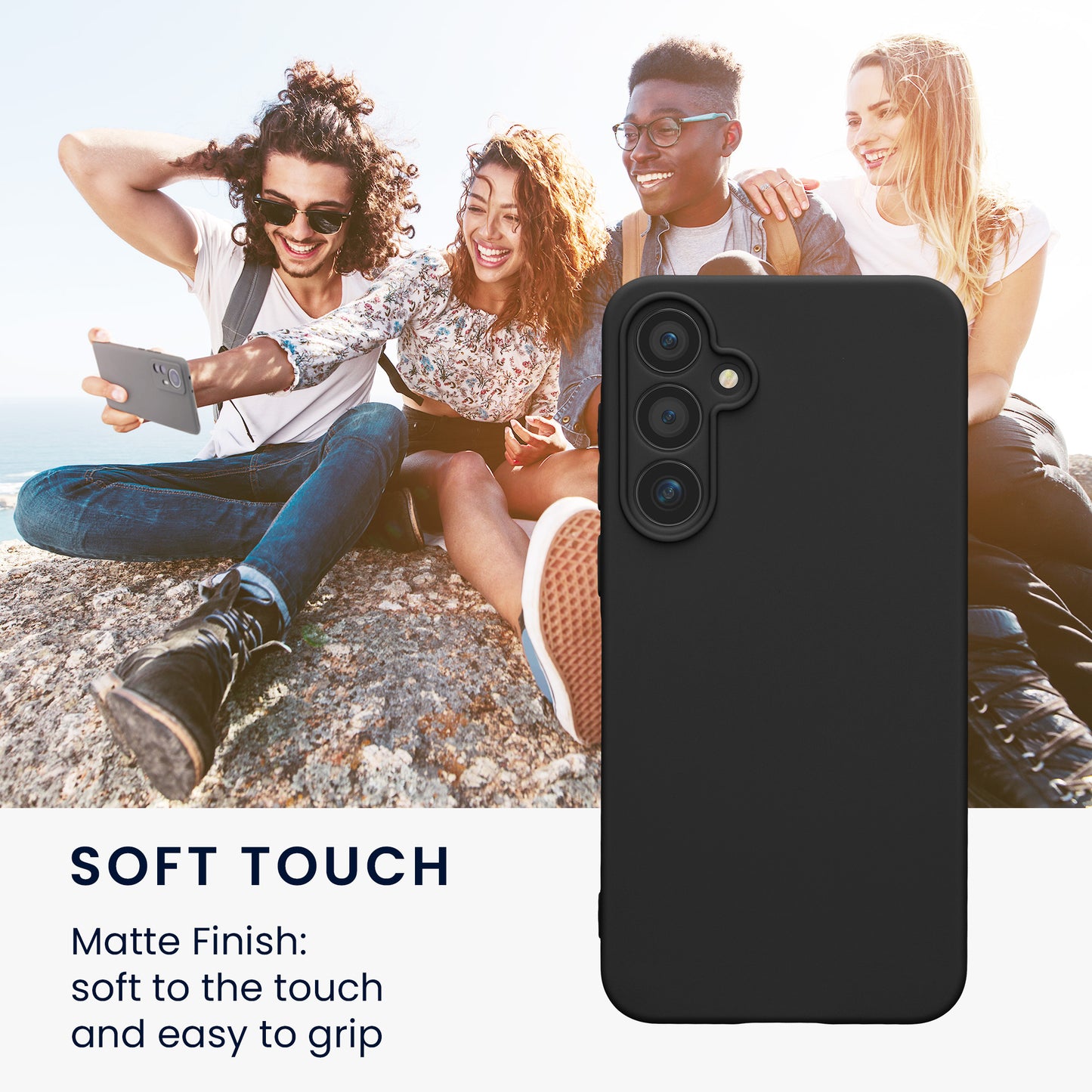 kwmobile Phone Case for Samsung Galaxy A55 5G - Soft Silicone Case - Protective Cover