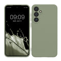 kwmobile Handyhülle kompatibel mit Samsung Galaxy A55 5G Hülle - Handy Case aus weichem Silikon in Graugrün Graugrün  