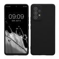 kwmobile Handyhülle kompatibel mit Samsung Galaxy A53 5G Hülle - Handy Case aus weichem Silikon in Schwarz Schwarz  