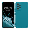kwmobile Handyhülle kompatibel mit Samsung Galaxy A53 5G Hülle - Handy Case aus weichem Silikon in Petrol matt Petrol matt  