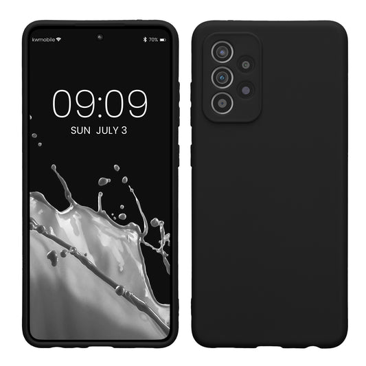 kwmobile Handyhülle kompatibel mit Samsung Galaxy A52 / A52 5G / A52s 5G Hülle - Handy Case aus weichem Silikon in Schwarz Schwarz  