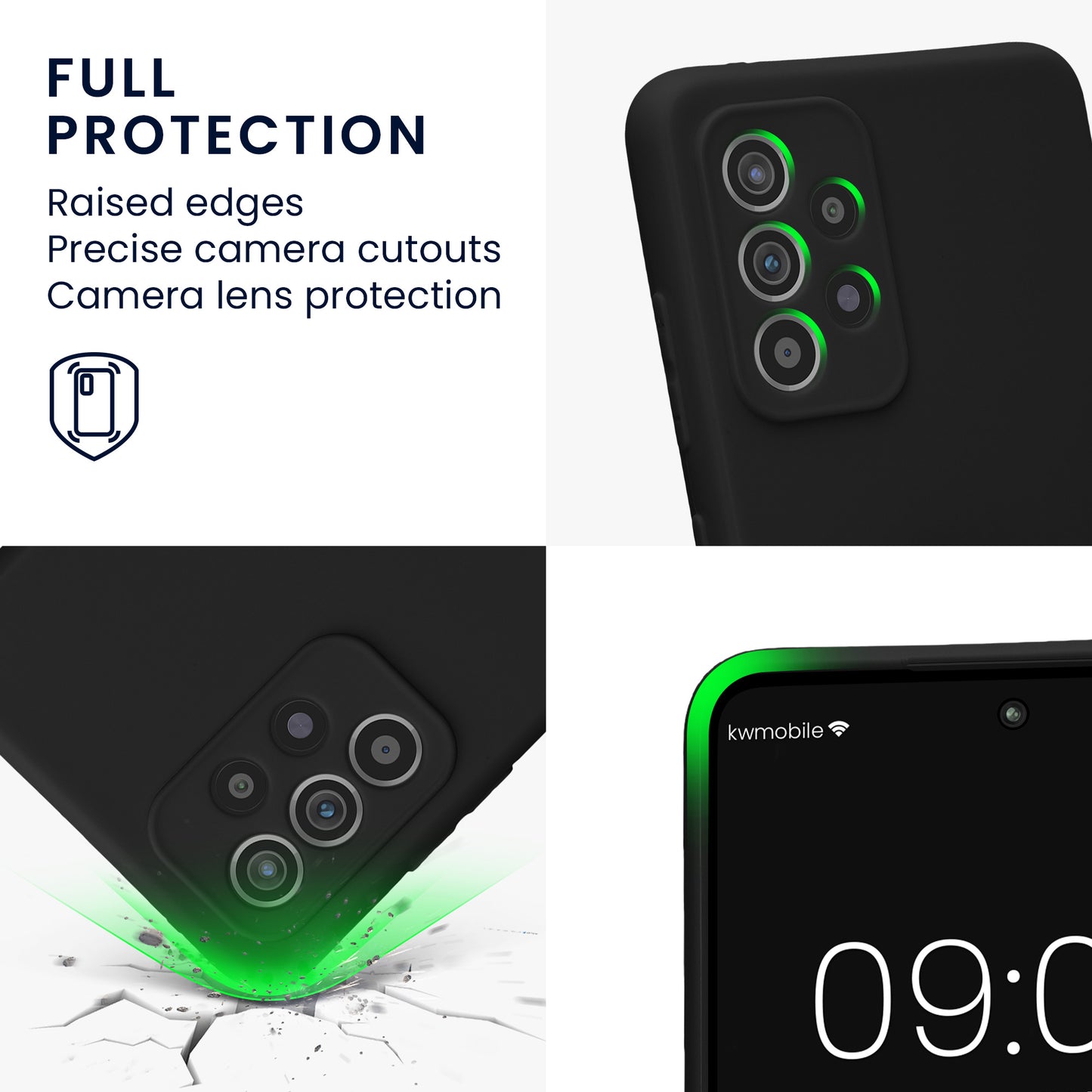 kwmobile Phone Case for Samsung Galaxy A52 / A52 5G / A52s 5G - Soft Silicone Case - Protective Cover
