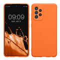 kwmobile Handyhülle kompatibel mit Samsung Galaxy A52 / A52 5G / A52s 5G Hülle - Handy Case aus weichem Silikon in Fruity Orange Fruity Orange  