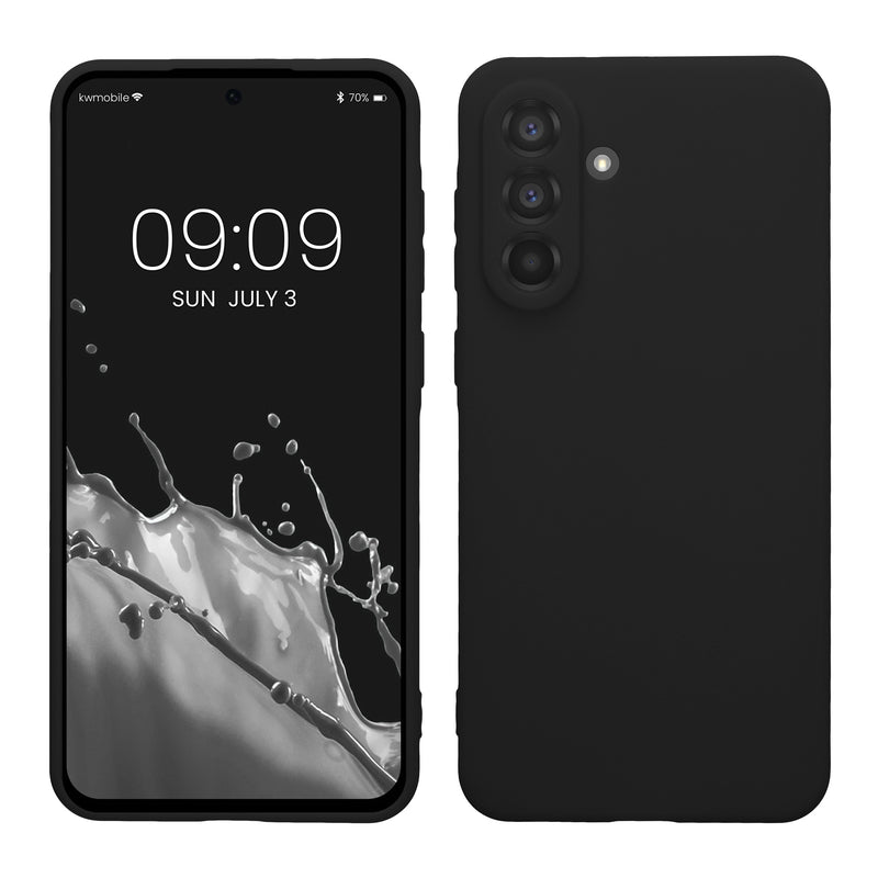 kwmobile Handyhülle kompatibel mit Samsung Galaxy A56 5G Hülle - Handy Case aus weichem Silikon in Schwarz Schwarz  