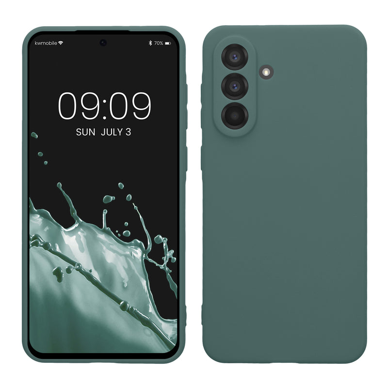 kwmobile Handyhülle kompatibel mit Samsung Galaxy A56 5G Hülle - Handy Case aus weichem Silikon in Blaugrün Blaugrün  