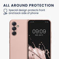 kwmobile Phone Case for Samsung Galaxy A54 5G - Soft Silicone Metallic Shimmering Case - Protective Cover