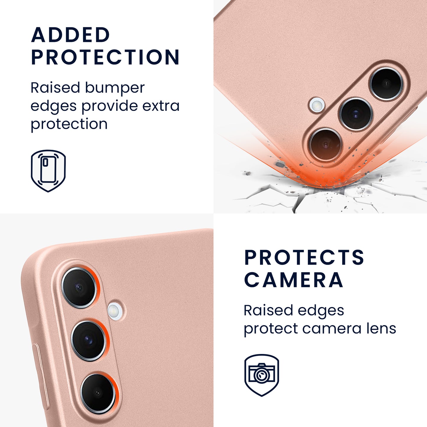 kwmobile Phone Case for Samsung Galaxy A55 5G - Soft Silicone Case Metallic Shimmer - Protective Cover