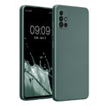 kwmobile Handyhülle kompatibel mit Samsung Galaxy A51 Hülle - weiche Silikon Case metallisch schimmernd in Metallic Petrol Metallic Petrol  