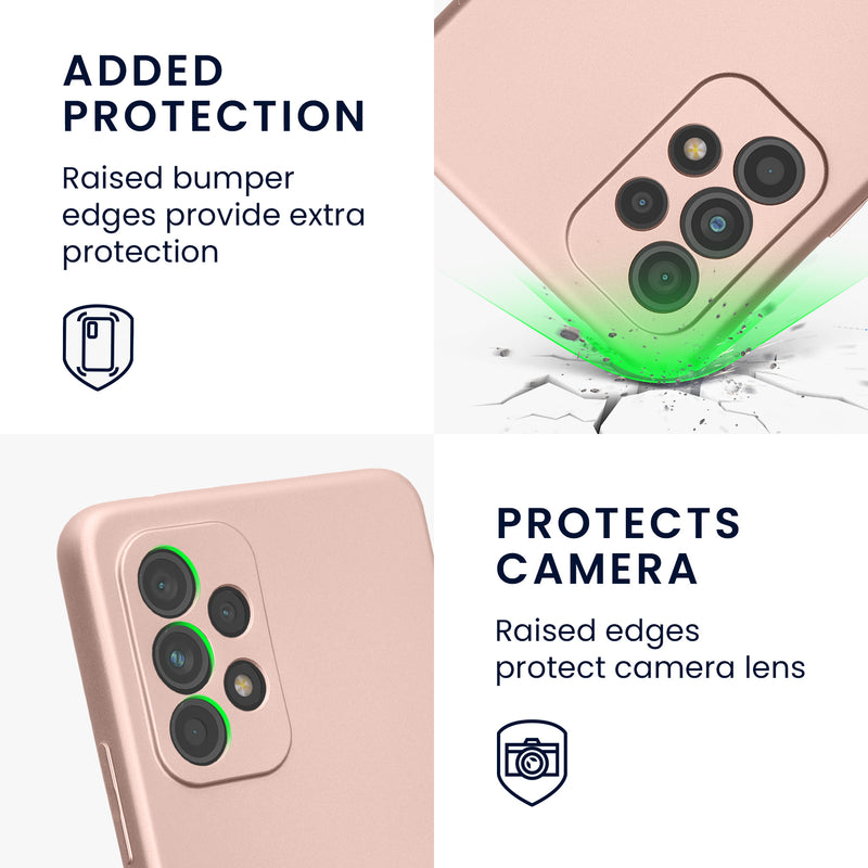 kwmobile Phone Case for Samsung Galaxy A53 5G - soft silicone case with metallic shimmer - protective cover