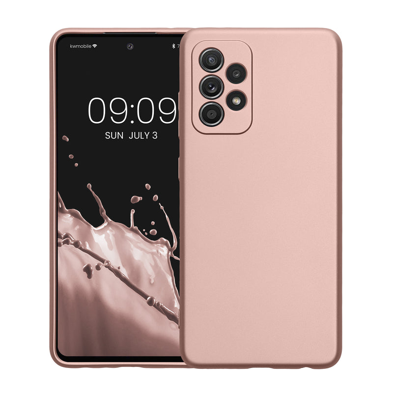kwmobile Phone Case for Samsung Galaxy A52 / A52 5G / A52s 5G - Soft Silicone Case Metallic Shimmer - Protective Cover