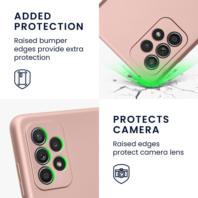 kwmobile Phone Case for Samsung Galaxy A52 / A52 5G / A52s 5G - Soft Silicone Case Metallic Shimmer - Protective Cover
