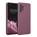 kwmobile Handyhülle kompatibel mit Samsung Galaxy A52 / A52 5G / A52s 5G Hülle - weiche Silikon Case metallisch schimmernd in Metallic Lavendel Metallic Lavendel  