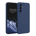 kwmobile Handyhülle kompatibel mit Samsung Galaxy A56 5G Hülle - weiche Silikon Case metallisch schimmernd in Metallic Blau Metallic Blau  