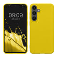 kwmobile Hülle kompatibel mit Samsung Galaxy S25 FE Hülle - weiches TPU Silikon Case - Cover geeignet für kabelloses Laden - Strahlend Gelb Strahlend Gelb  