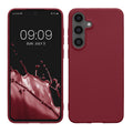 kwmobile Hülle kompatibel mit Samsung Galaxy S25 FE Hülle - weiches TPU Silikon Case - Cover geeignet für kabelloses Laden - Bordeaux Violett Bordeaux Violett  