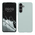kwmobile Hülle kompatibel mit Samsung Galaxy S25 FE Hülle - weiches TPU Silikon Case - Cover geeignet für kabelloses Laden - Cool Mint Cool Mint  