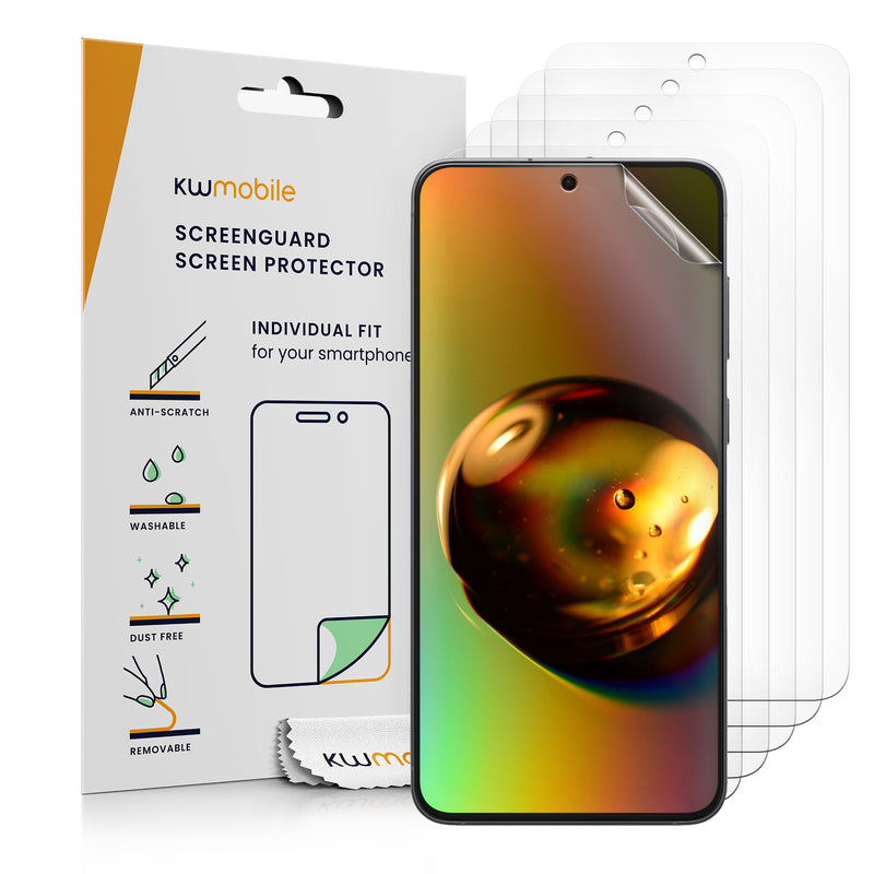 kwmobile 6x Displayschutzfolie kompatibel mit Samsung Galaxy S25 FE Folie - klare Schutzfolien Set in transparent Transparent  