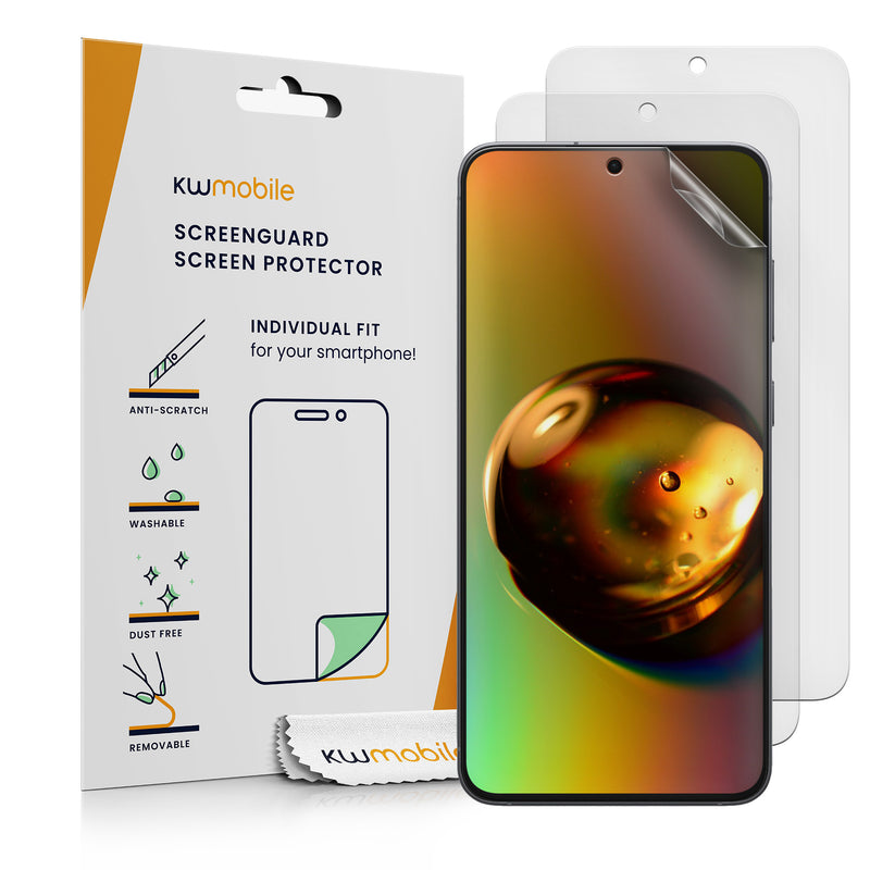 kwmobile 3x Folie matt kompatibel mit Samsung Galaxy S25 FE - Displayschutzfolie Schutzfolie - Displayschutz Displayfolie entspiegelt Matt Transparent  