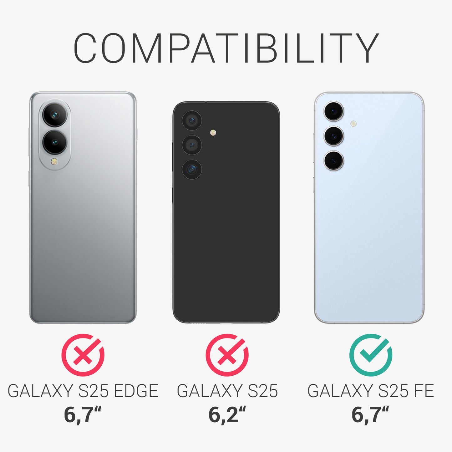 3x Matte Screen Protector compatible with Samsung Galaxy S25 FE