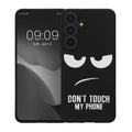 kwmobile Case Compatible with Samsung Galaxy S25 FE - Silicone Phone Cover - Don't touch my Phone