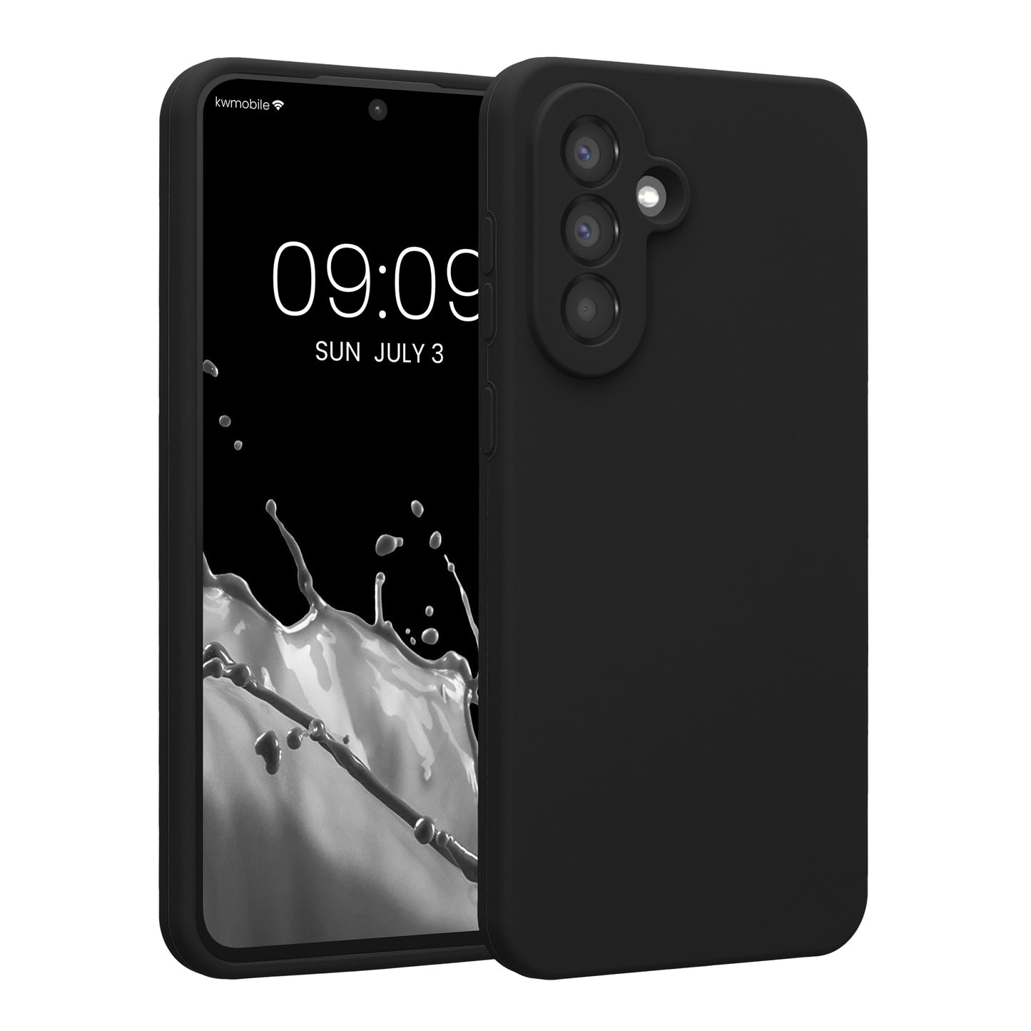 kwmobile Handyhülle kompatibel mit Samsung Galaxy A56 5G Hülle - gummierte Handy Case aus Silikon in Schwarz Schwarz  