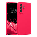 kwmobile Handyhülle kompatibel mit Samsung Galaxy A56 5G Hülle - gummierte Handy Case aus Silikon in Neon Pink Neon Pink  