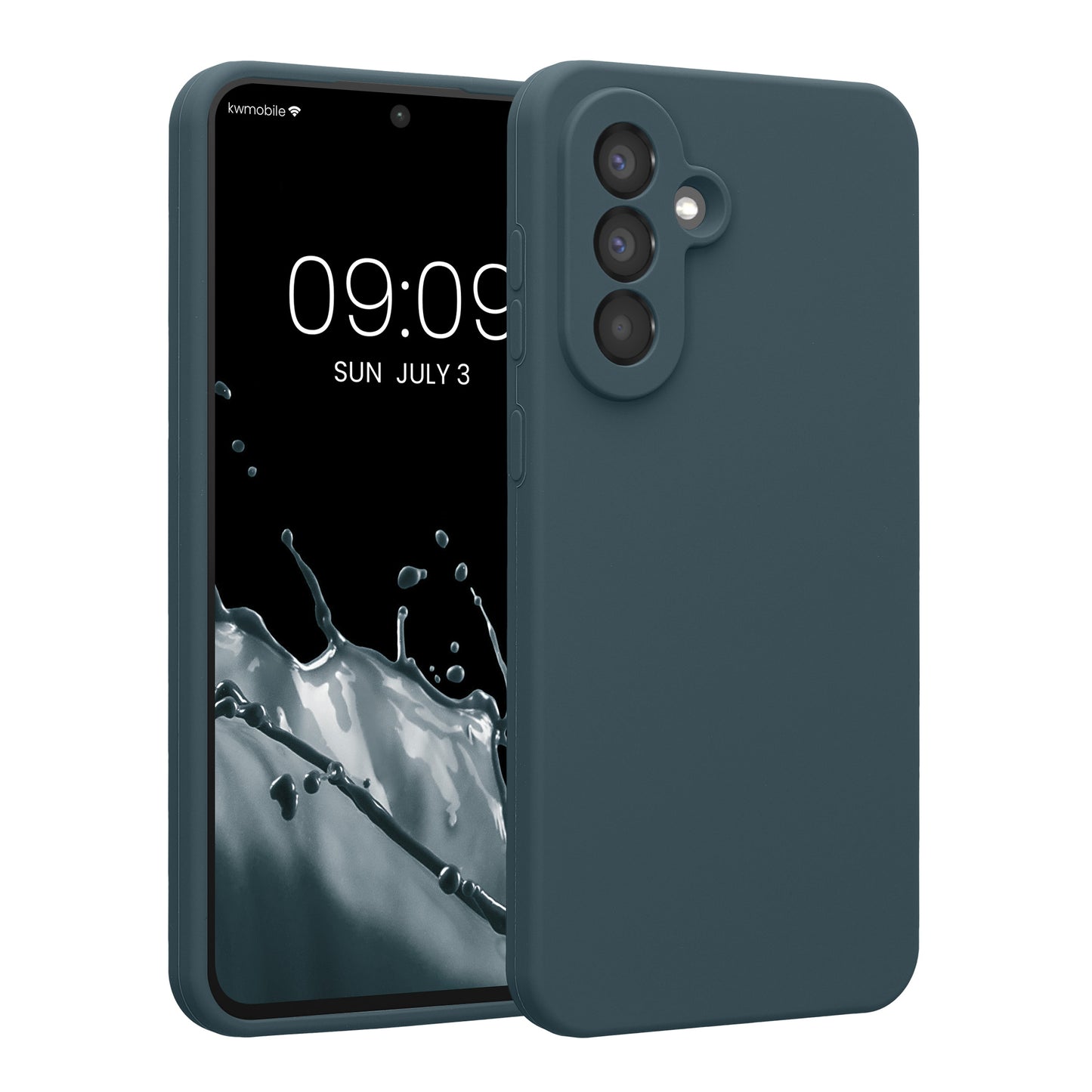 kwmobile Handyhülle kompatibel mit Samsung Galaxy A56 5G Hülle - gummierte Handy Case aus Silikon in Dunkler Schiefer Dunkler Schiefer  