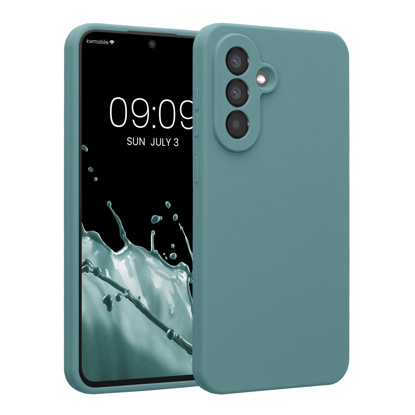 kwmobile Handyhülle kompatibel mit Samsung Galaxy A56 5G Hülle - gummierte Handy Case aus Silikon in Arctic Night Arctic Night  